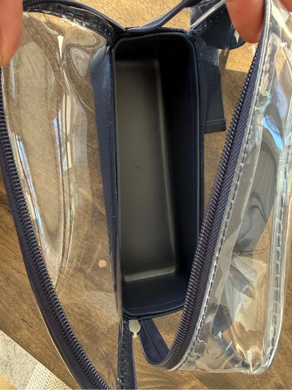New With Tags Bogg Stadium Crossbody or Belt Bag, Navy & Clear, Stadium Approved
